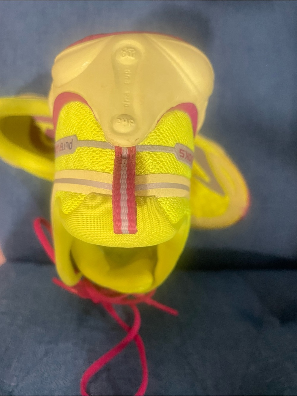 Brooks Neon Yellow and Pink Kids' Running Sneakers - Picture 4 of 5